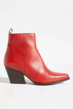 NEW SEYCHELLES women's aboard leather bootie in red